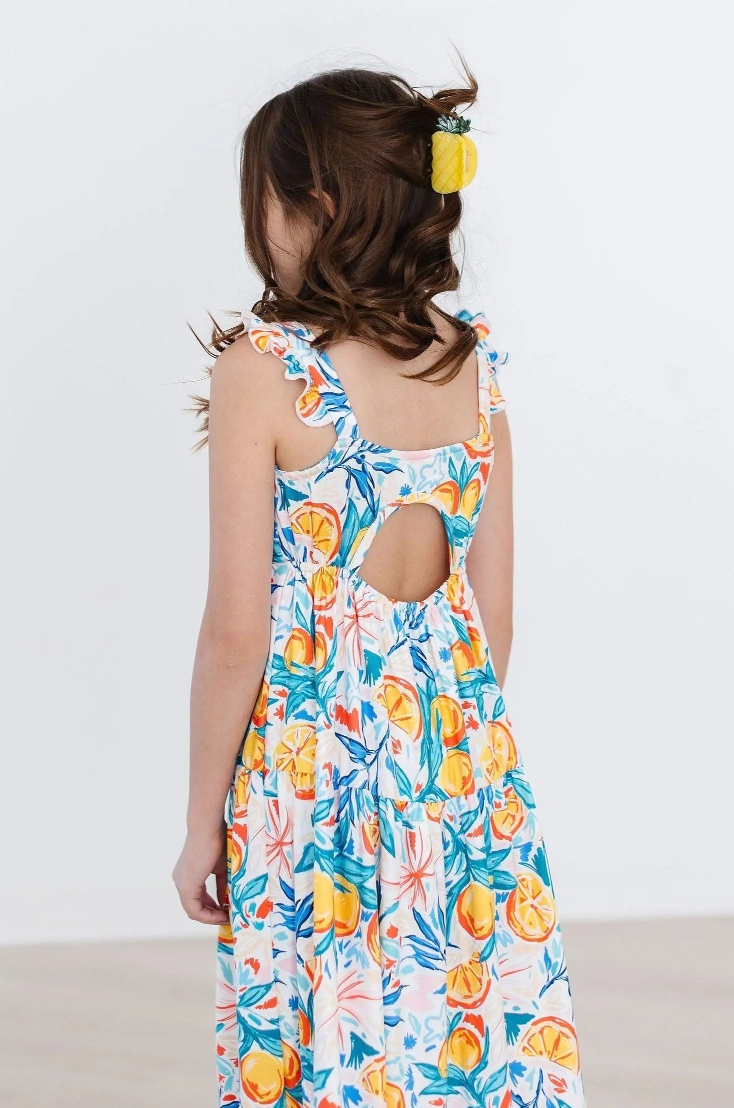Girls' Maxi Dress | Tropical Summer Ruffle Maxi Dress Mila & Rose ®