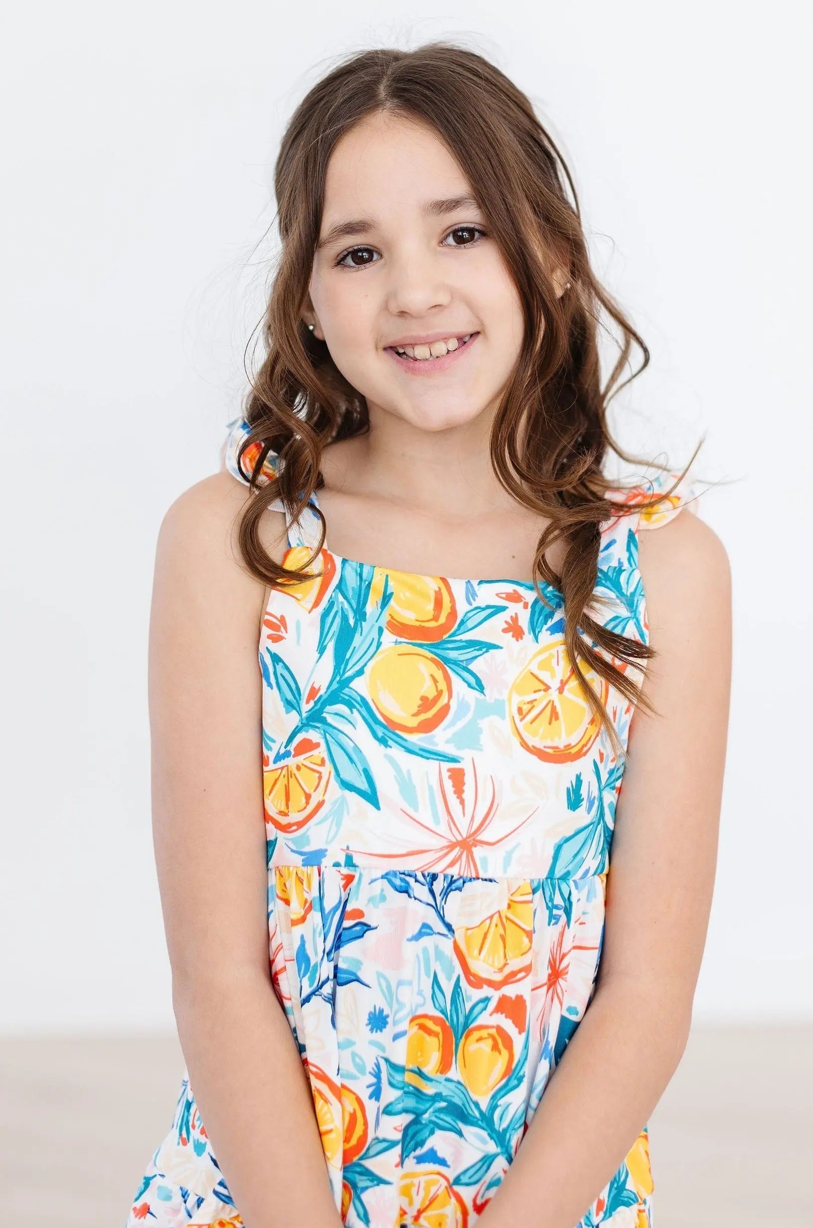 Girls' Maxi Dress | Tropical Summer Ruffle Maxi Dress Mila & Rose ®