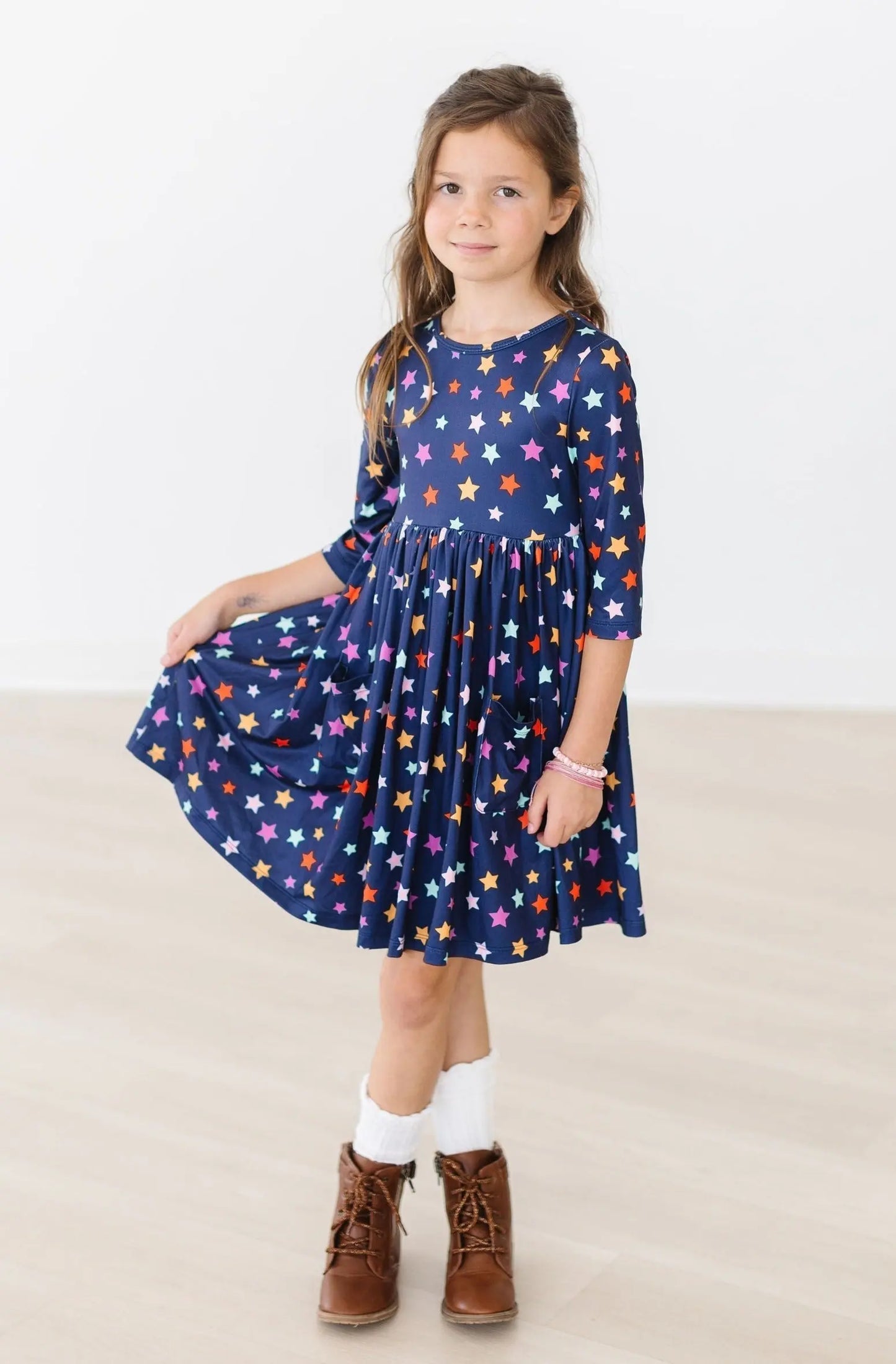 Twirl Dress | Halloween Stars 3/4 Sleeve Pocket Dress Mila & Rose ®